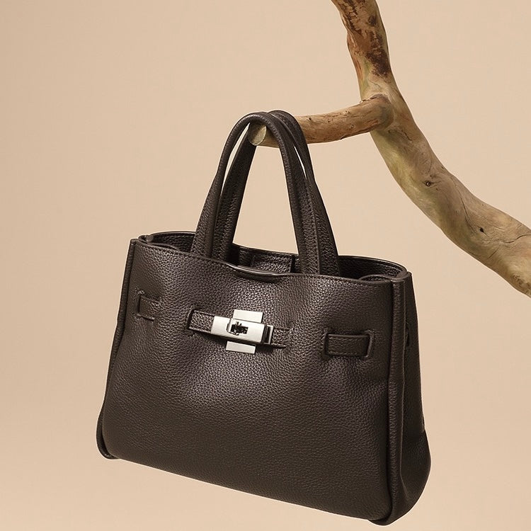 Women's Elegant Pebble Genuine Leather Crossbody Bag