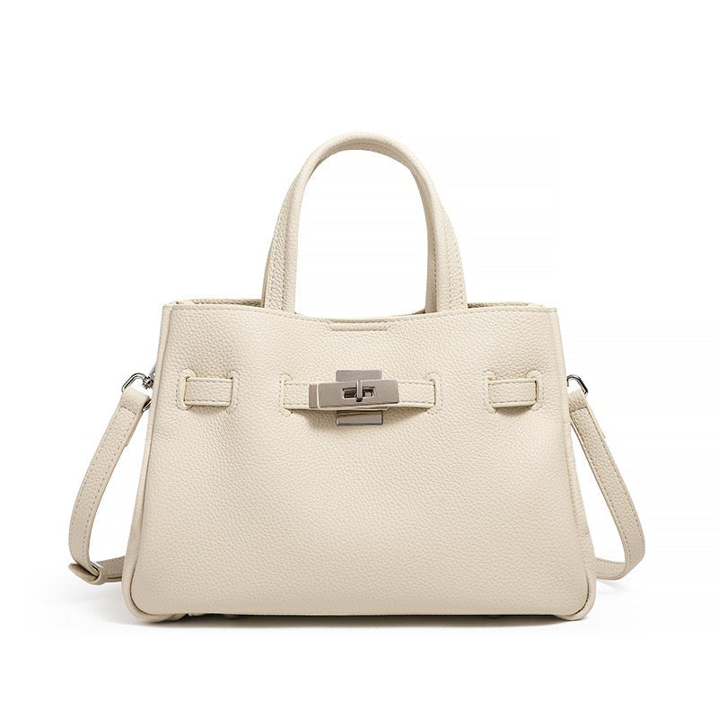 Women's Elegant Pebble Genuine Leather Crossbody Bag