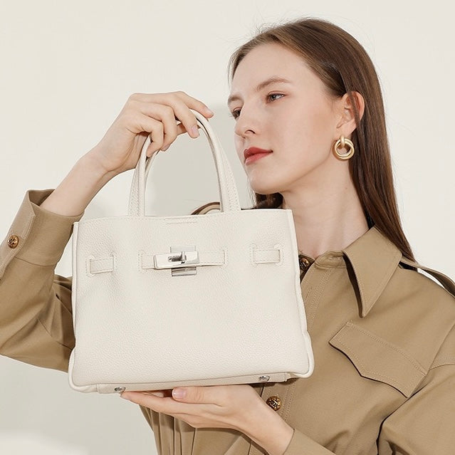 Women's Elegant Pebble Genuine Leather Crossbody Bag