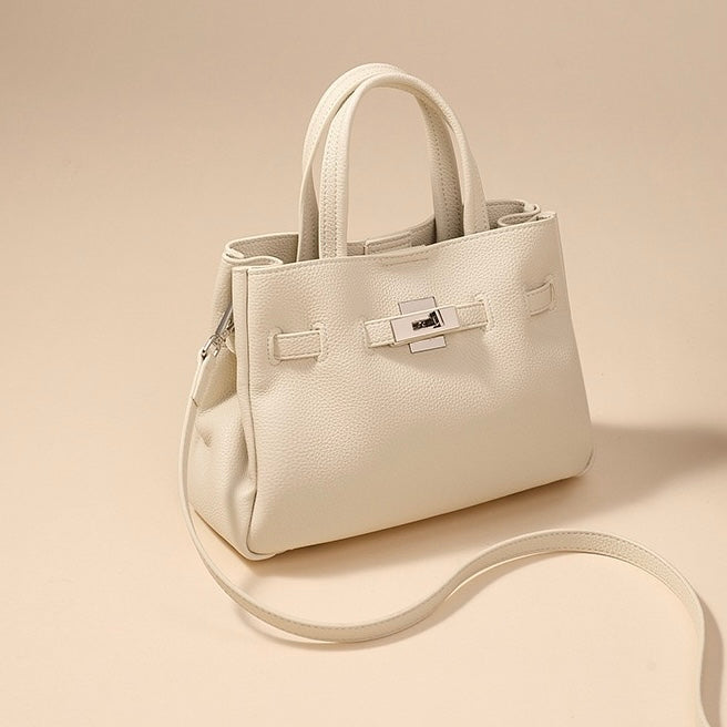 Women's Elegant Pebble Genuine Leather Crossbody Bag