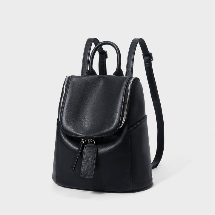 Minimalist Timeless Creamy Genuine Leather Backpack