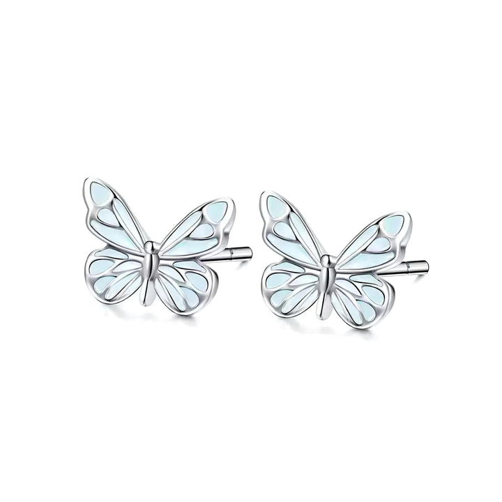 Luminous Dream Blue Butterfly Earrings