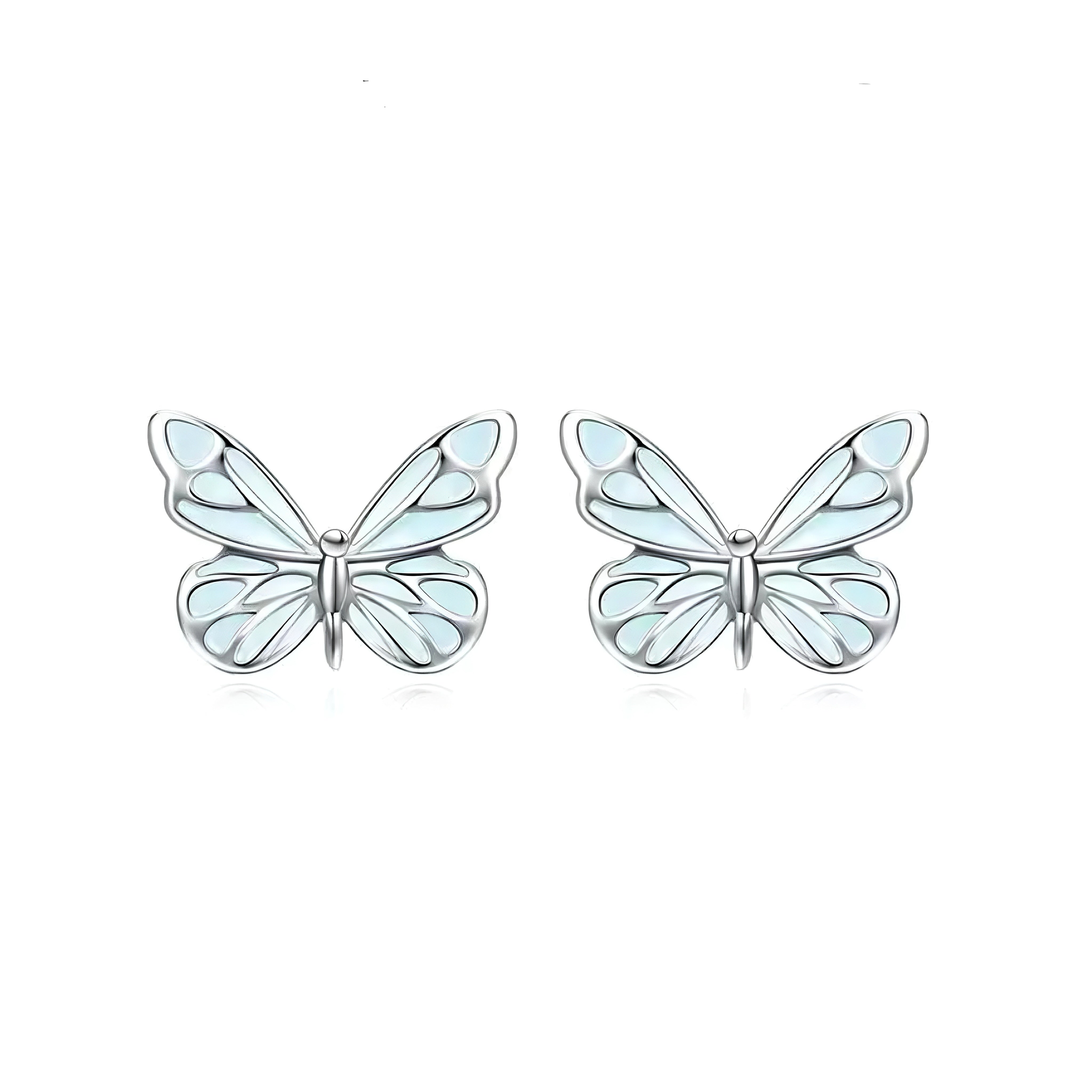 Luminous Dream Blue Butterfly Earrings