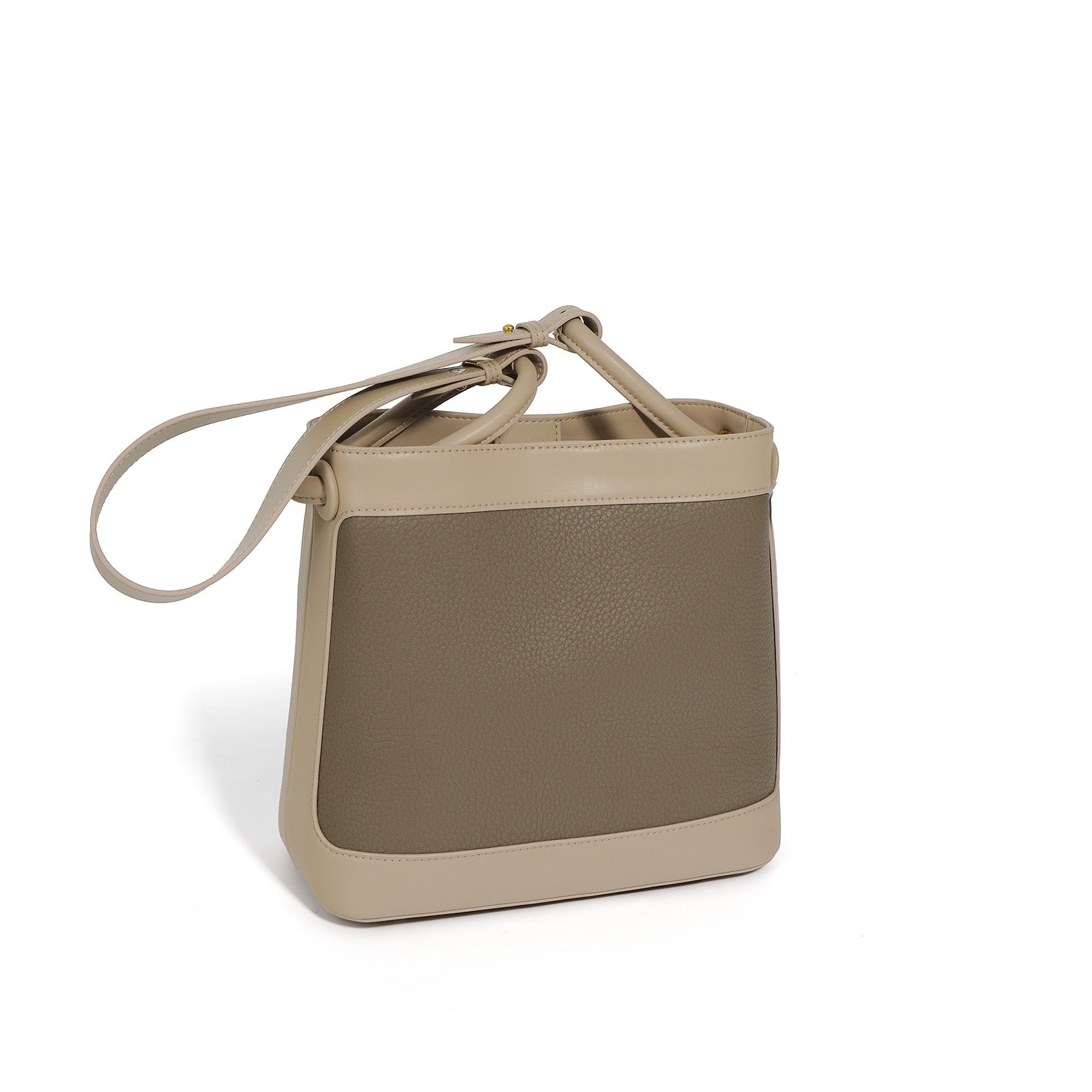 Women's Premium Genuine Leather Crossbody Handheld Commuting Bucket Bag