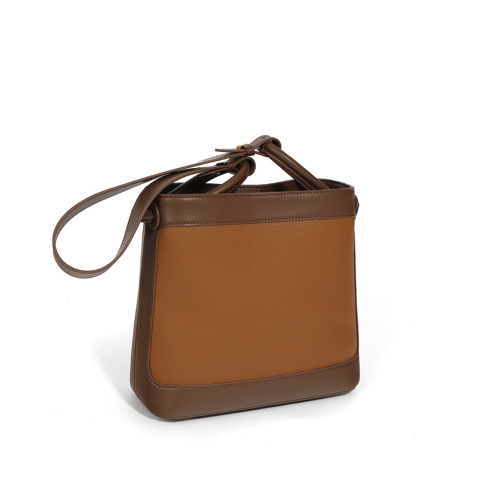 Women's Premium Genuine Leather Crossbody Handheld Commuting Bucket Bag