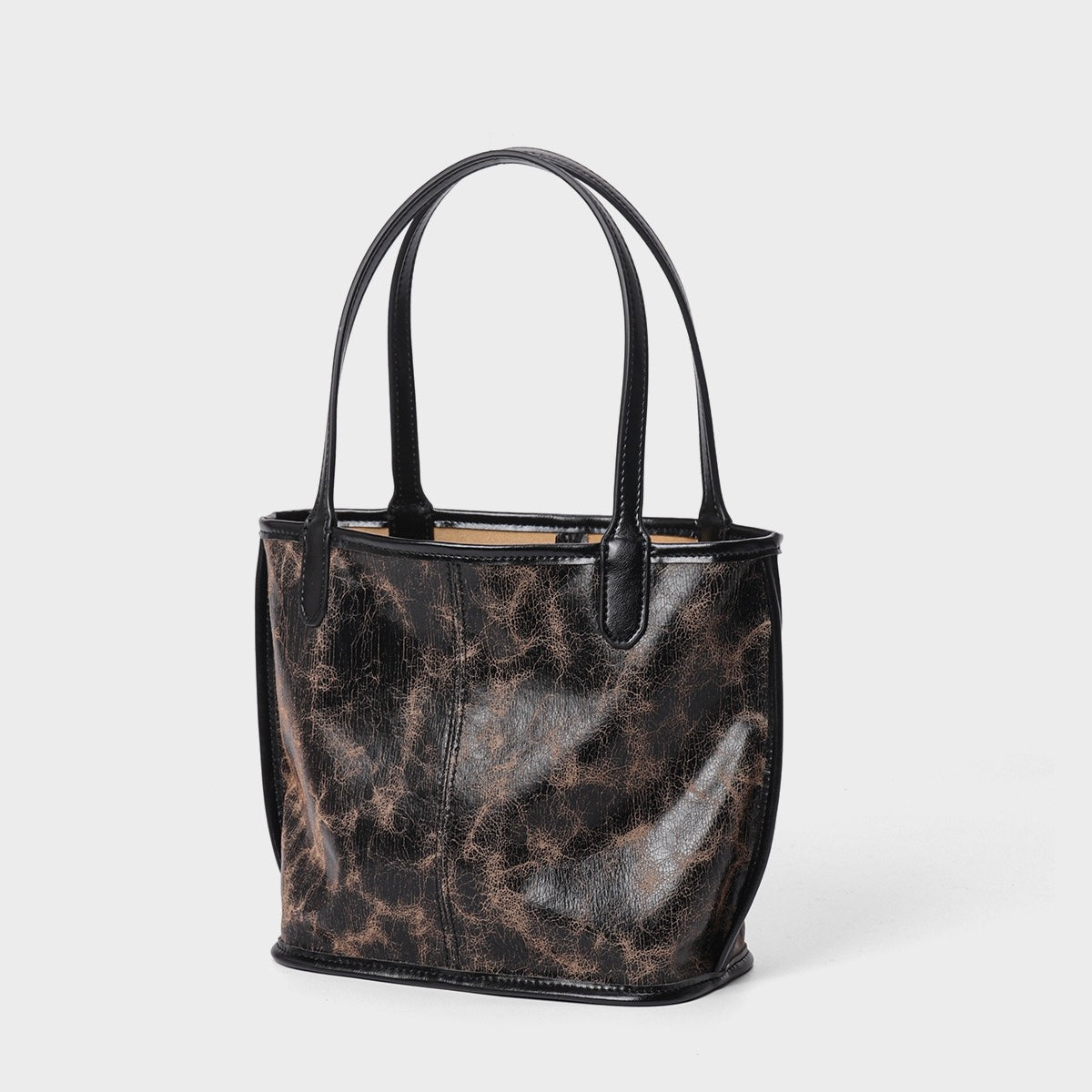 Women's Vintage Genuine Leather Tote with Pouch