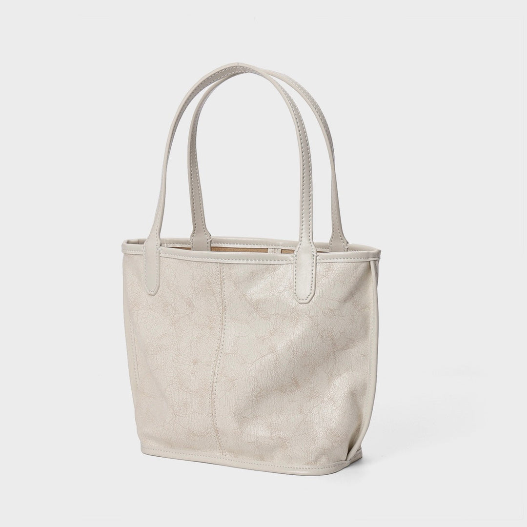 Women's Vintage Genuine Leather Tote with Pouch