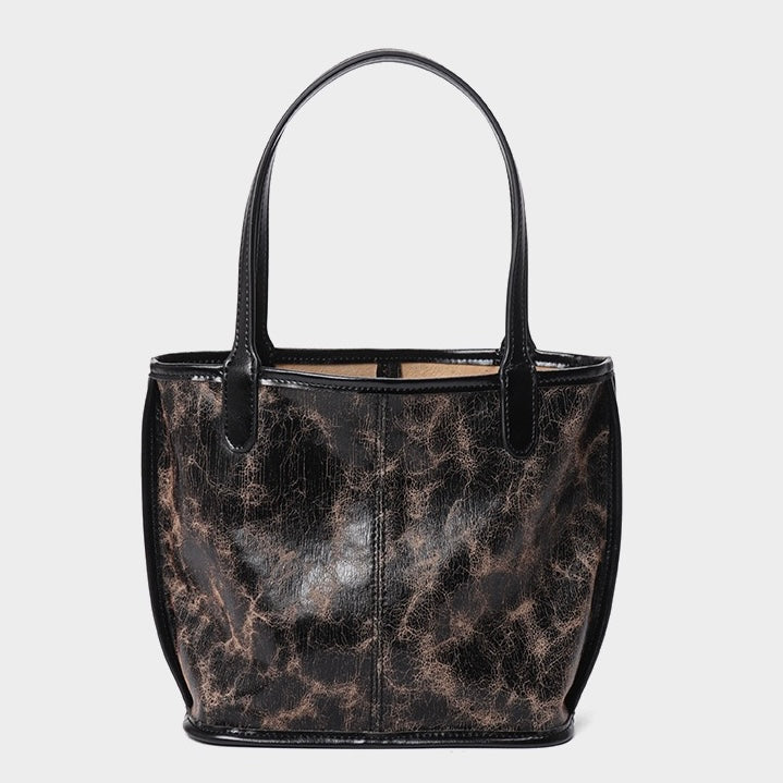 Women's Vintage Genuine Leather Tote with Pouch