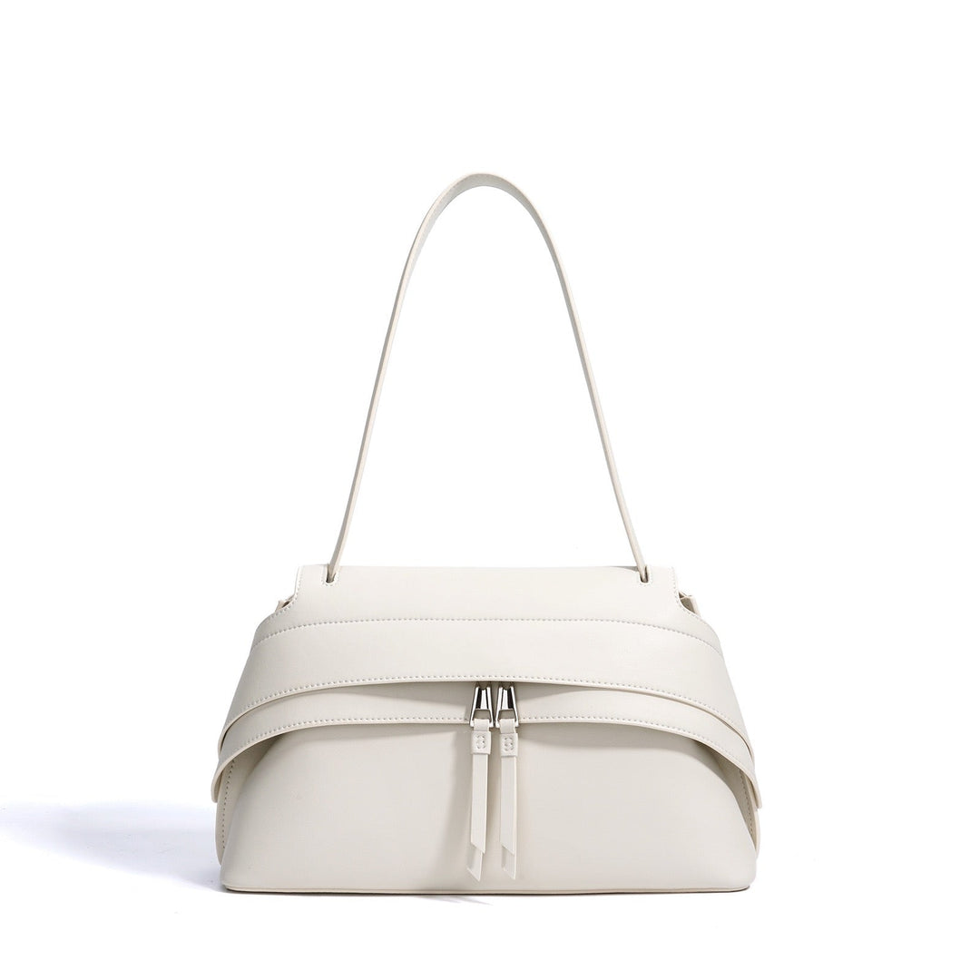 Women's Genuine Cowhide Minimalist Handheld Saddle Bag