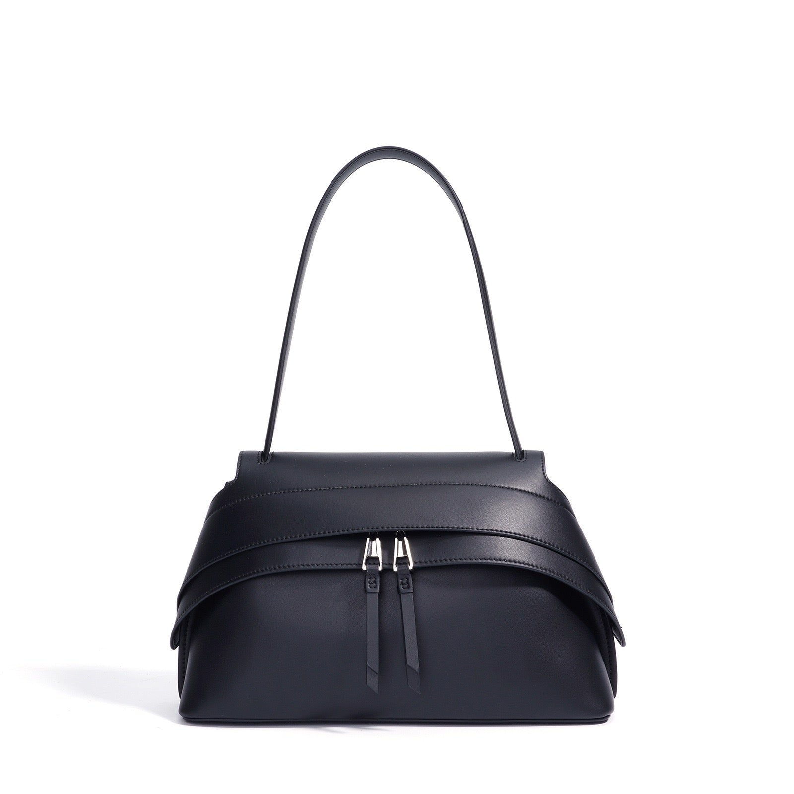 Women's Genuine Cowhide Minimalist Handheld Saddle Bag