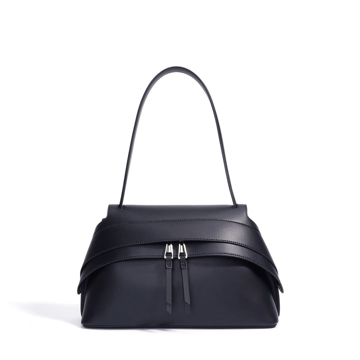 Women's Genuine Cowhide Minimalist Handheld Saddle Bag