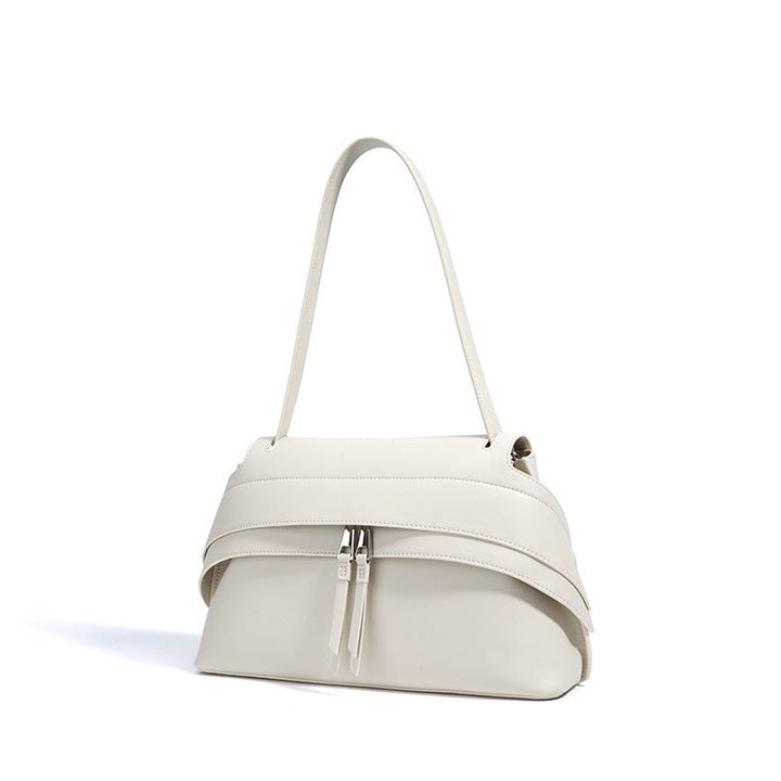 Women's Genuine Cowhide Minimalist Handheld Saddle Bag