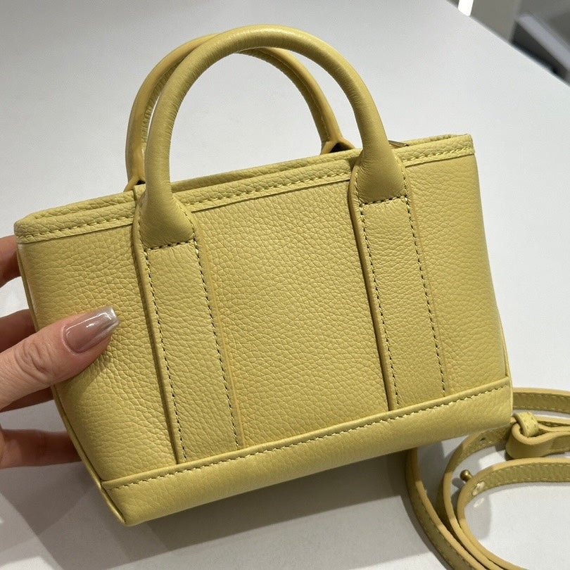 Spring Summer Fresh Women's Genuine Cowhide Handheld Crossbody Bag