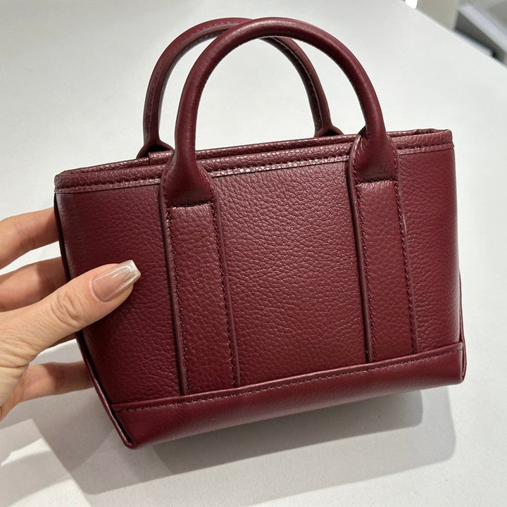 Spring Summer Fresh Women's Genuine Cowhide Handheld Crossbody Bag