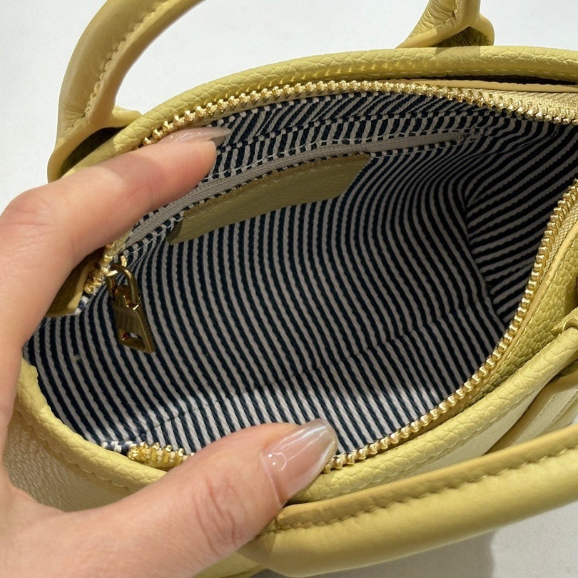 Spring Summer Fresh Women's Genuine Cowhide Handheld Crossbody Bag