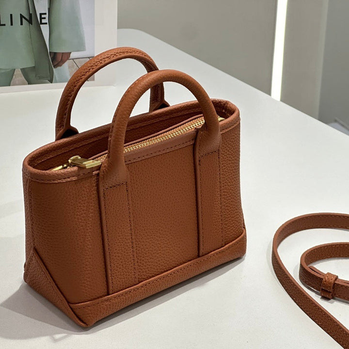 Spring Summer Fresh Women's Genuine Cowhide Handheld Crossbody Bag