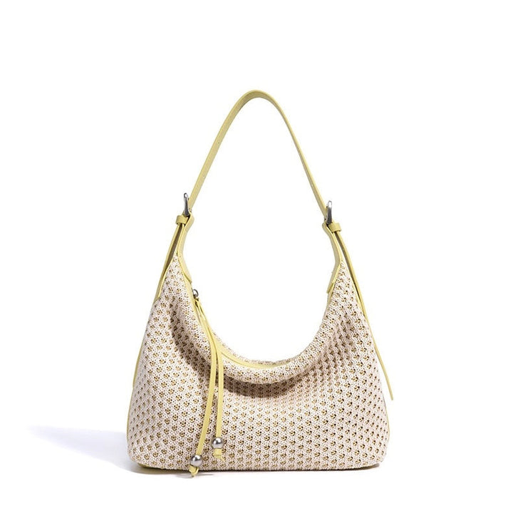 Braided Retro Straw Woven Versatile Large Capacity Dumpling Shoulder Bag