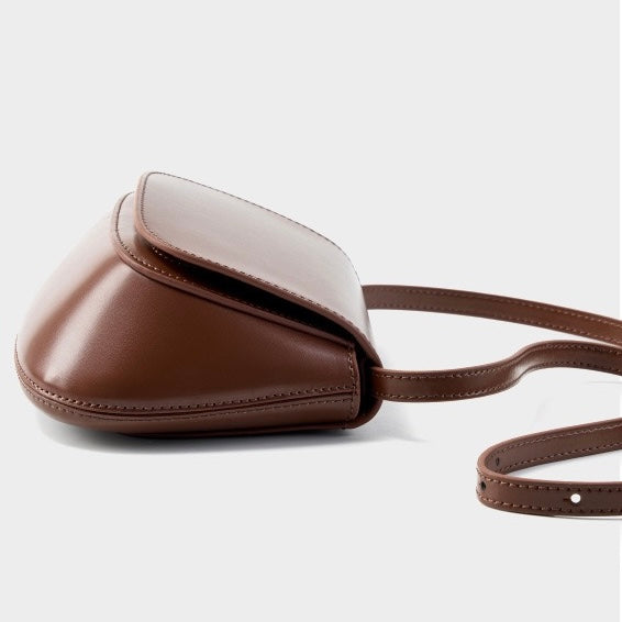 Women’s Genuine Leather Chic Crossbody Saddle Bucket Bag