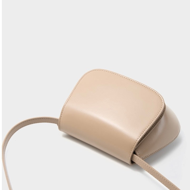 Women’s Genuine Leather Chic Crossbody Saddle Bucket Bag