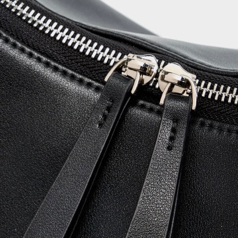 Minimalist Design Genuine Leather Crescent Underarm Shoulder Handbag