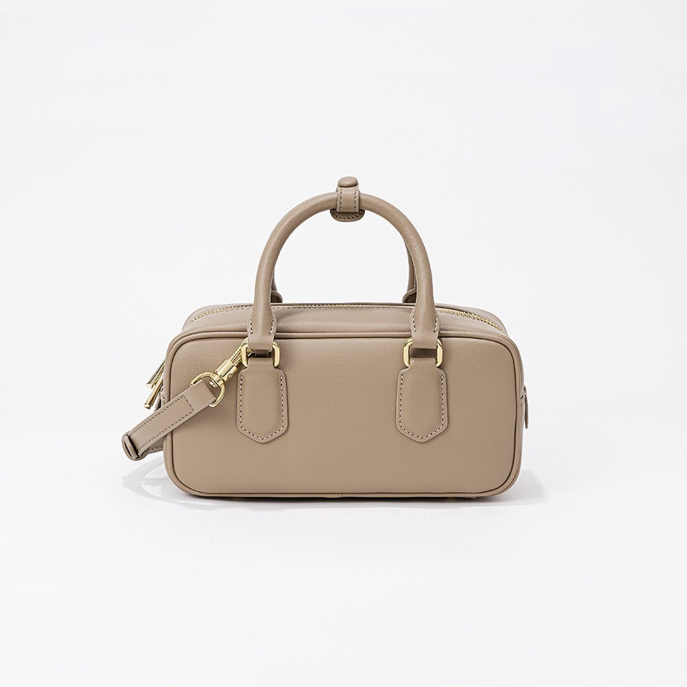 Vintage Boston Bowling Women's Genuine Leather Single-Shoulder Crossbody Handbag