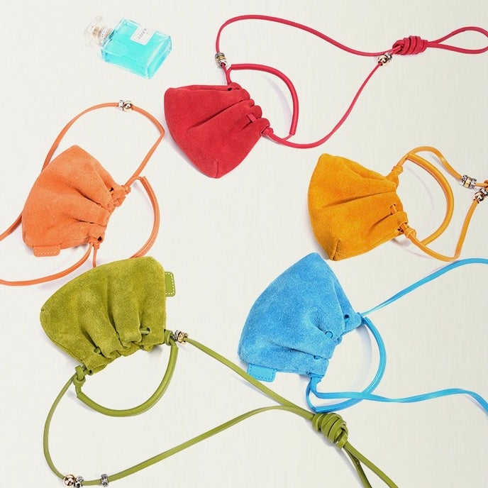 Vintage Frosted Texture Cloud Pleated Mini Handbag Crossbody Bag