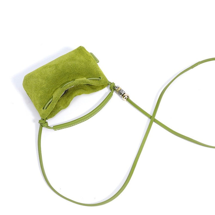 Vintage Frosted Texture Cloud Pleated Mini Handbag Crossbody Bag