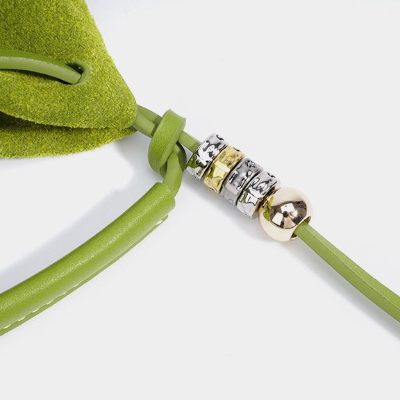 Vintage Frosted Texture Cloud Pleated Mini Handbag Crossbody Bag