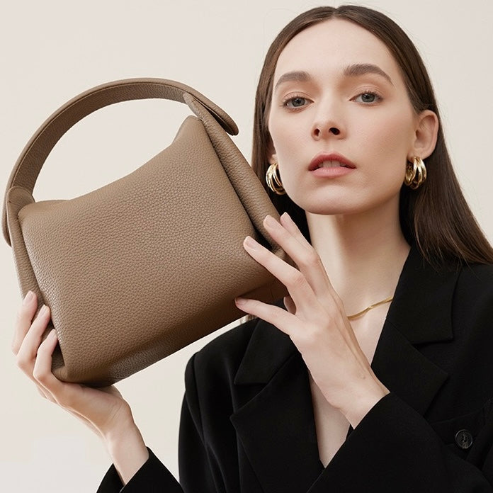 Women’s Genuine Leather Soft Cigarette Box Shoulder Bag