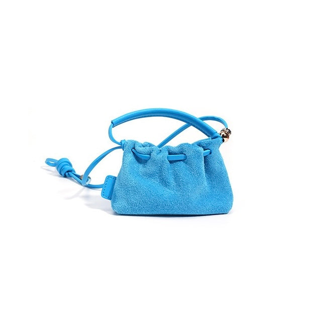Vintage Frosted Texture Cloud Pleated Mini Handbag Crossbody Bag