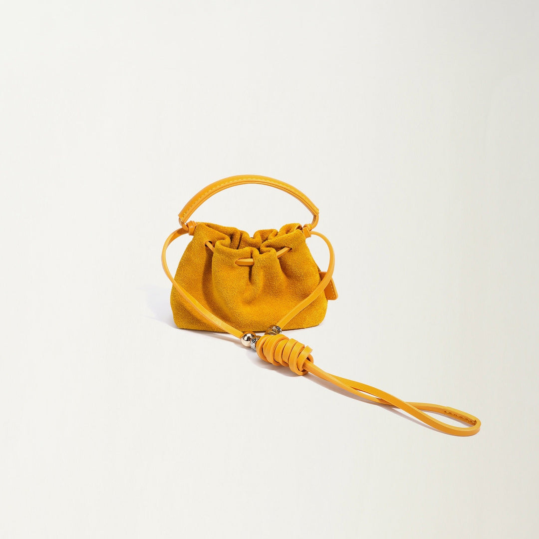 Vintage Frosted Texture Cloud Pleated Mini Handbag Crossbody Bag