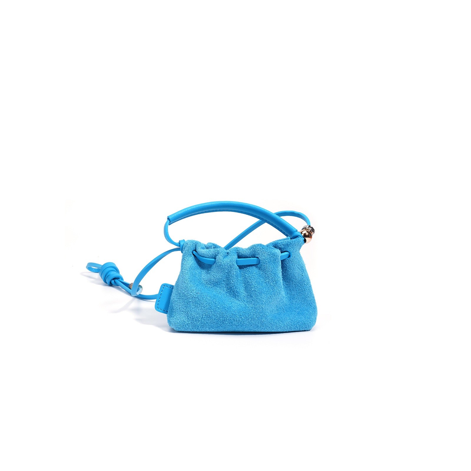 Vintage Frosted Texture Cloud Pleated Mini Handbag Crossbody Bag