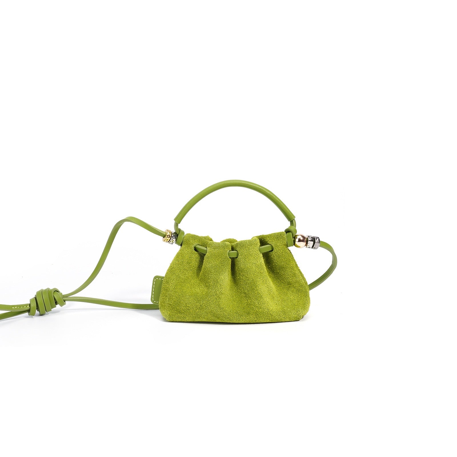 Vintage Frosted Texture Cloud Pleated Mini Handbag Crossbody Bag