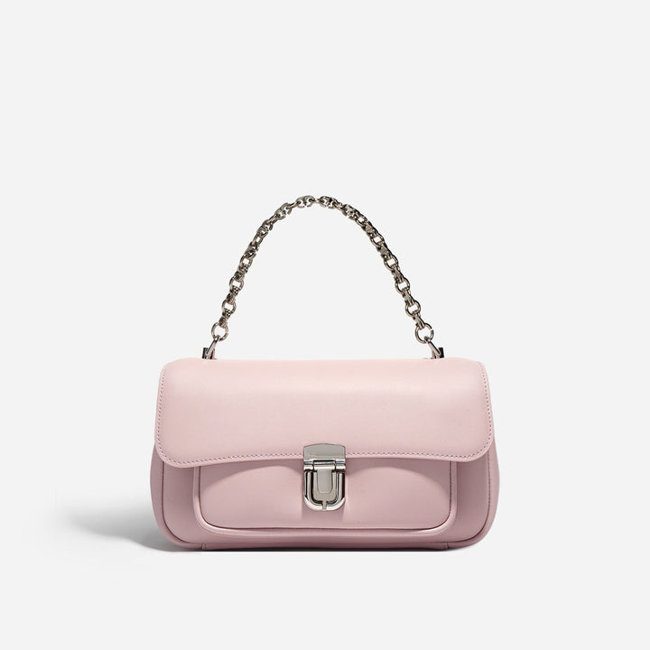 Spring Summer Chic Cowhide Mini Square Bag with Lock Closure