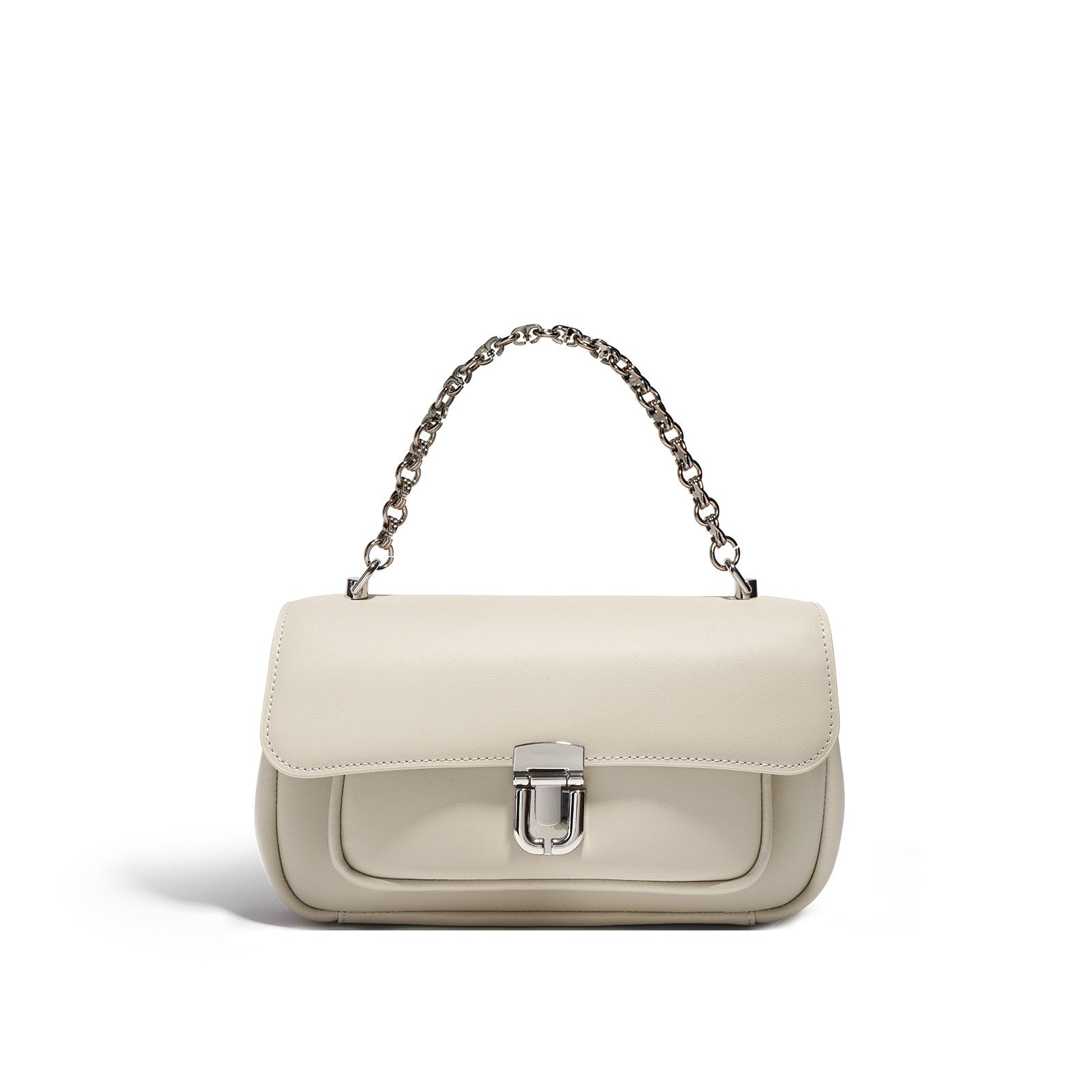 Spring Summer Chic Cowhide Mini Square Bag with Lock Closure