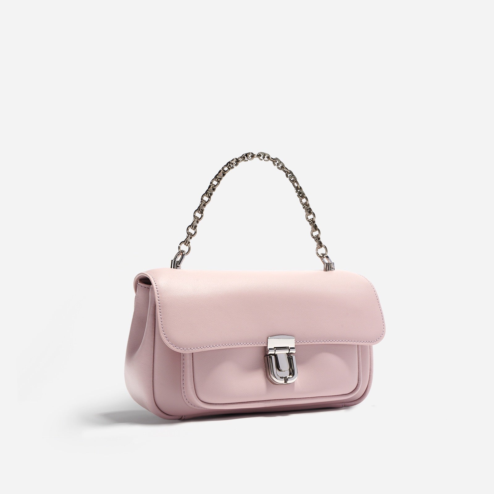 Spring Summer Chic Cowhide Mini Square Bag with Lock Closure