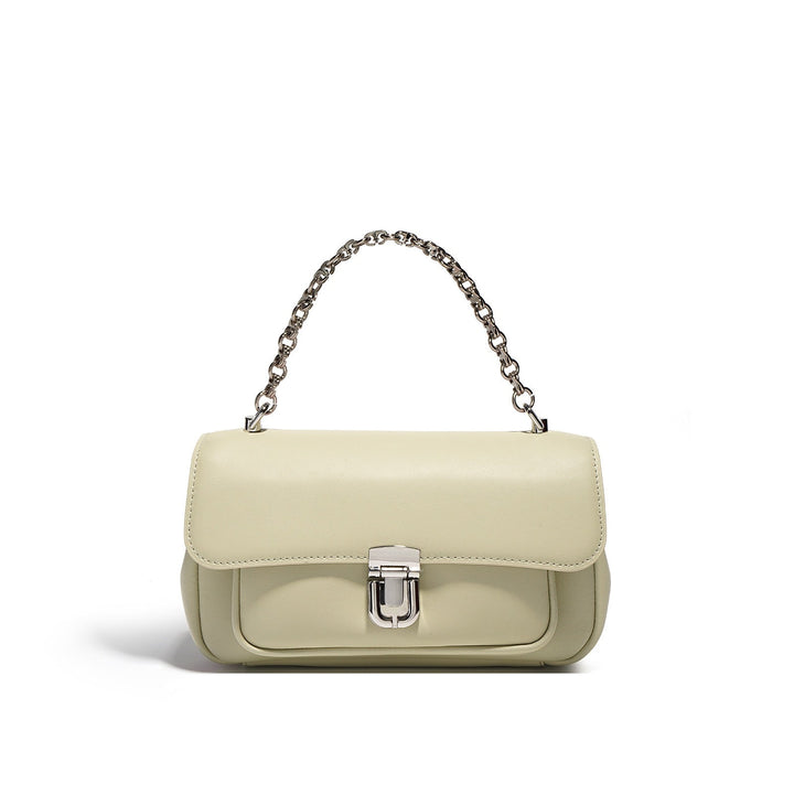 Spring Summer Chic Cowhide Mini Square Bag with Lock Closure