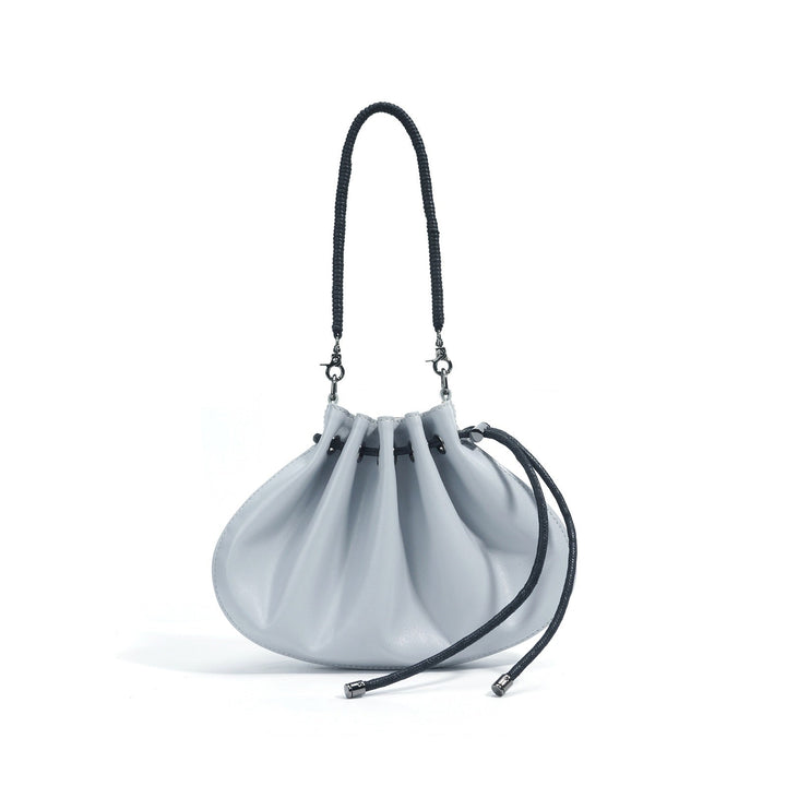 Women's Sheepskin Drawstring Small Handbag Crossbody Bag