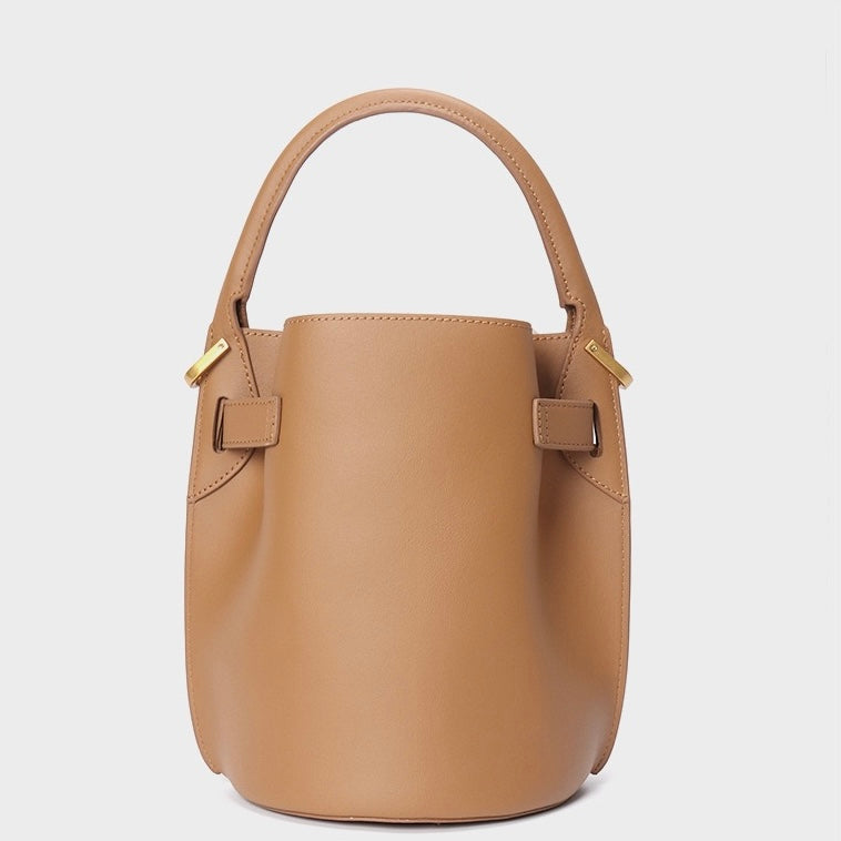 Stylish Exquisite Women's Genuine Leather Mini Bucket Crossbody Handbag