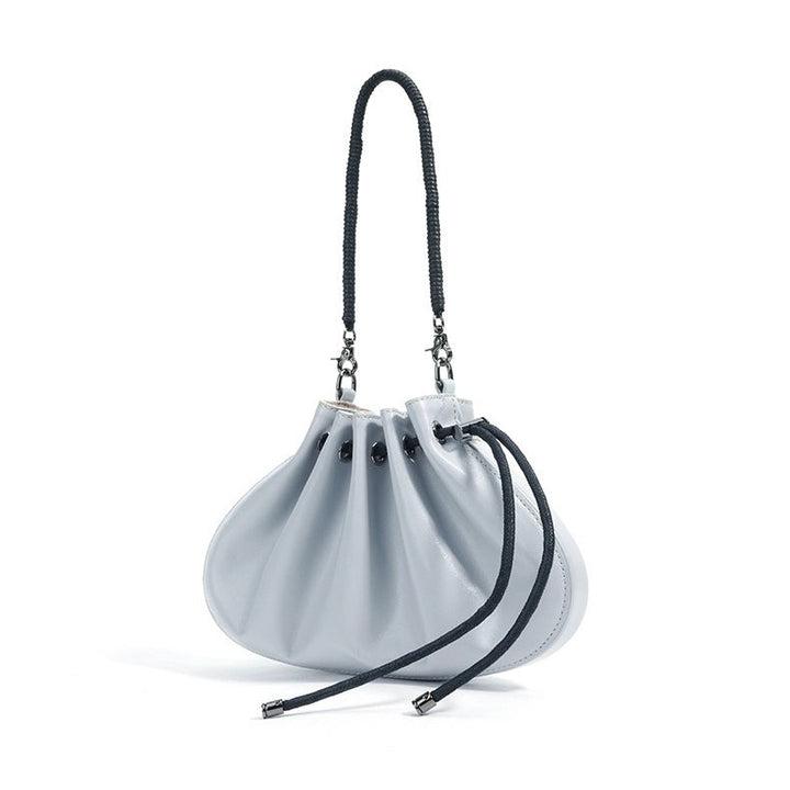 Women's Sheepskin Drawstring Small Handbag Crossbody Bag