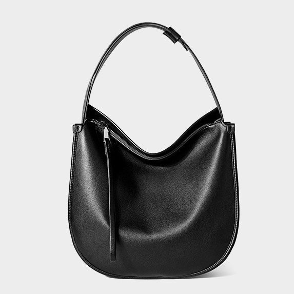 Women’s Genuine Leather Soft Tote Bag in Lazy Chic Style with Large Capacity