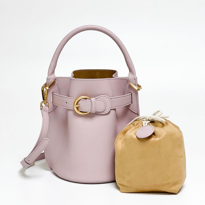 Stylish Exquisite Women's Genuine Leather Mini Bucket Crossbody Handbag