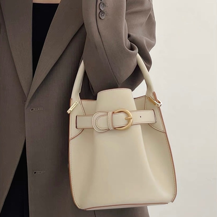 Stylish Exquisite Women's Genuine Leather Mini Bucket Crossbody Handbag