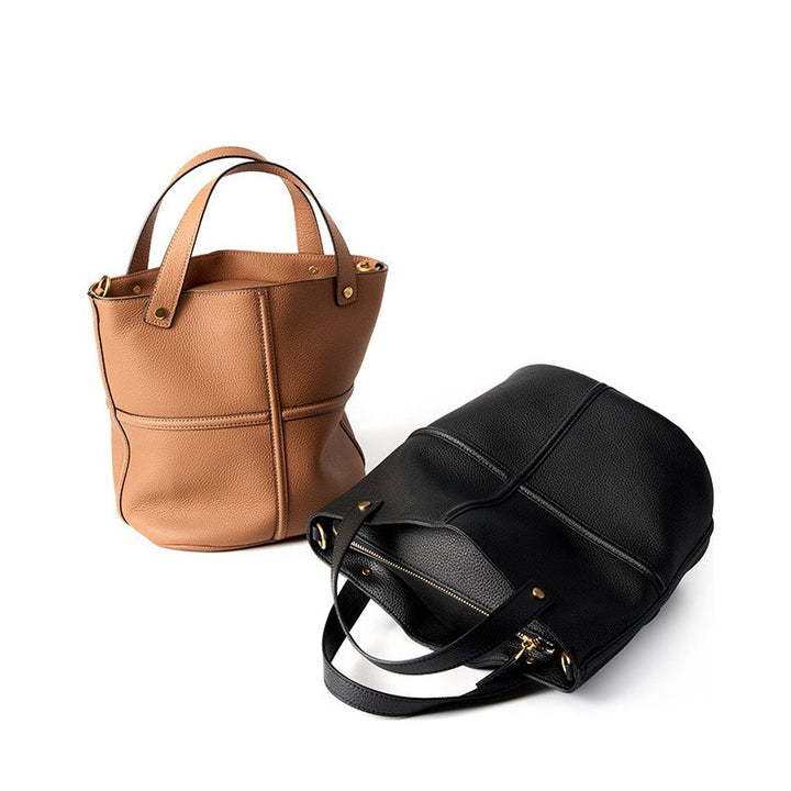 Women’s Genuine Leather Large Capacity Bucket Bag
