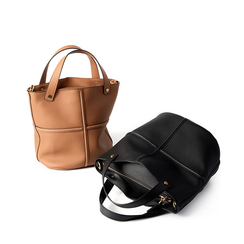 Women’s Genuine Leather Large Capacity Bucket Bag