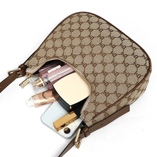 Classic Monogram Canvas Luxury Crescent Armpit Bag