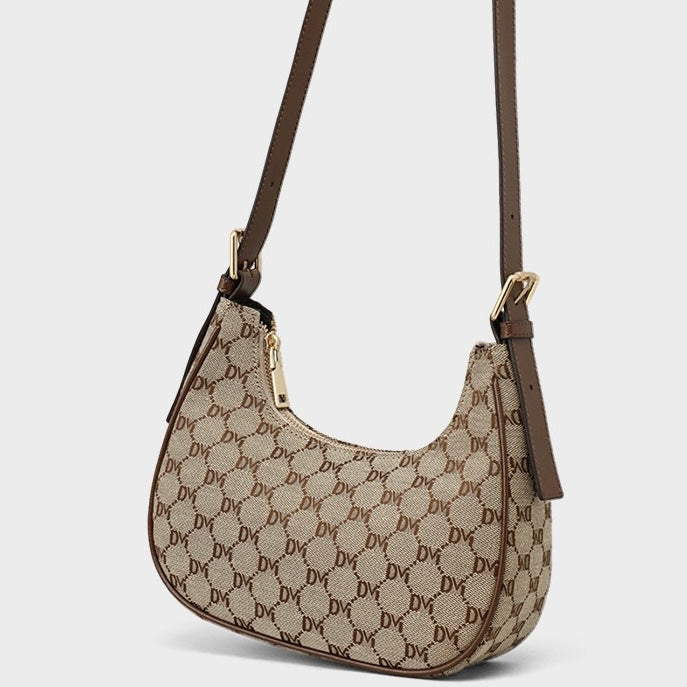 Classic Monogram Canvas Luxury Crescent Armpit Bag