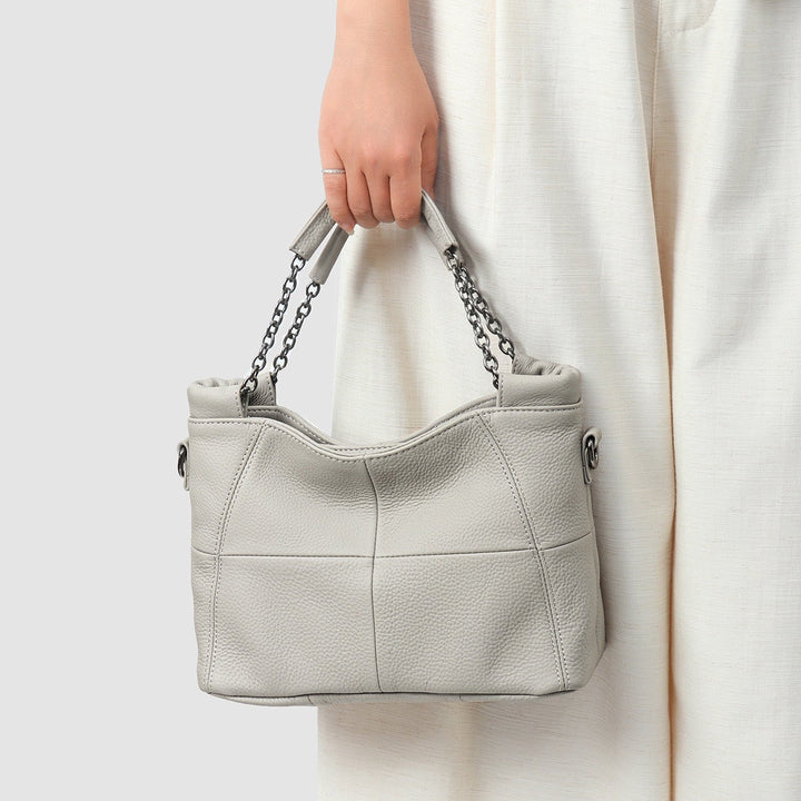 Luxury Chain Genuine Leather Handheld & Single-Shoulder Tote