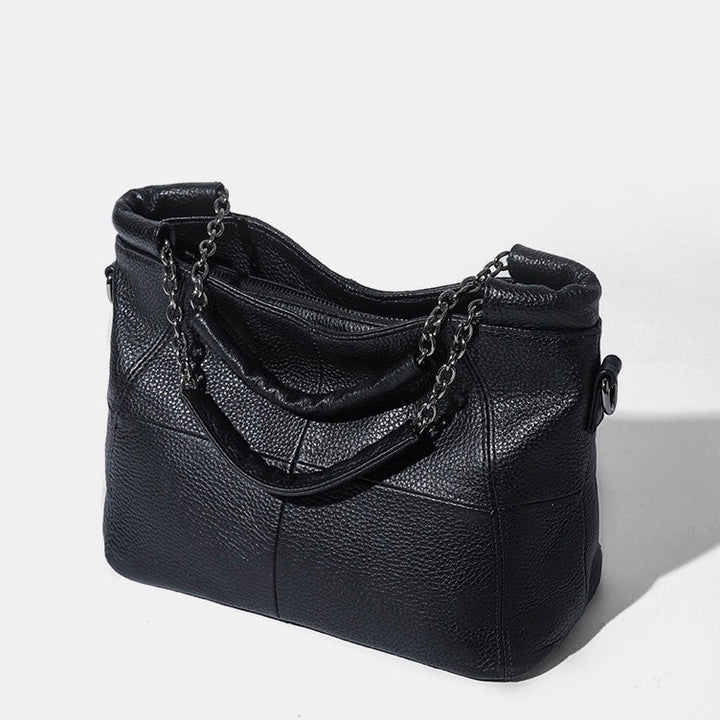 Luxury Chain Genuine Leather Handheld & Single-Shoulder Tote
