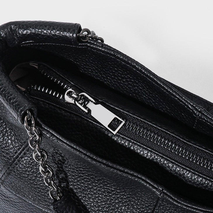 Luxury Chain Genuine Leather Handheld & Single-Shoulder Tote